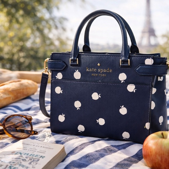 Kate Spade Apple Print Small SatchelSaffiano LeatherNWTCrossbody